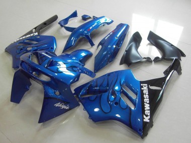 1994-1997 Kawasaki ZX9R Motorcycle Fairing - Blue Black Flame UK