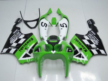 1996-2003 Kawasaki ZX7R Motorcycle Fairings - Green White Black 5 UK