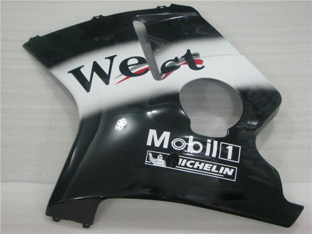 1996-2007 Honda CBR1100XX Blackbird Motorcycle Fairings - Glossy Black White West UK