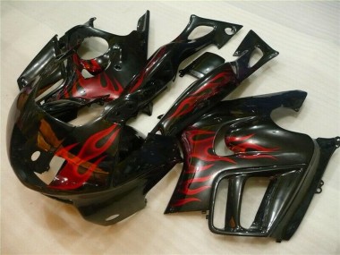 1995-1996 Honda CBR600 F3 Motorcycle Fairings - Glossy Black Red Flame UK