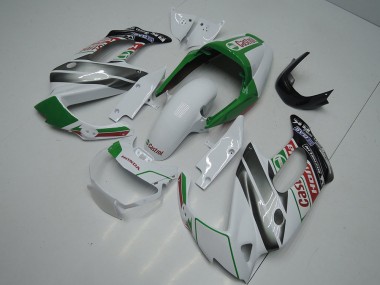 1997-2005 Honda VTR1000F Motorcycle Fairings - White Green Glossy Black Castrol UK