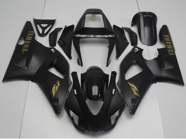 1998-1999 Yamaha YZF R1 Motorcycle Fairings - Glossy Black Matte Black Gold UK