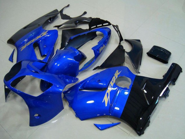2000-2001 Kawasaki ZX12R Motorcycle Fairings - Blue Glossy Black UK