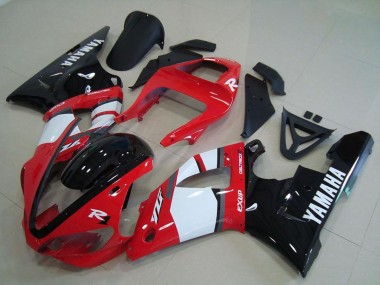 2000-2001 Yamaha YZF R1 Motorcycle Fairings - Red White Glossy Black UK