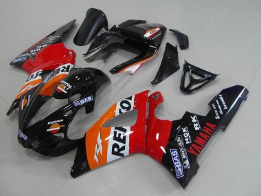 2000-2001 Yamaha YZF R1 Motorcycle Fairings - Orange White Red Black Repsol UK