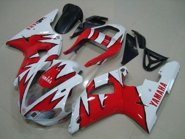 2000-2001 Yamaha YZF R1 Motorcycle Fairings - White Red UK
