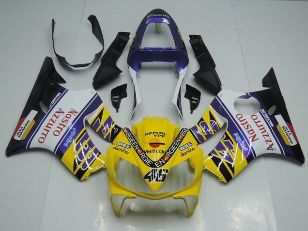 2001-2003 Honda CBR600 F4i Motorcycle Fairings - Yellow White Blue Black Red Nastro Azzurro UK