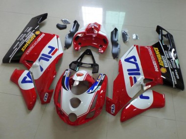 2003-2004 Ducati 749 999 Motorcycle Fairings - White Red Blue Glossy Black Fila UK