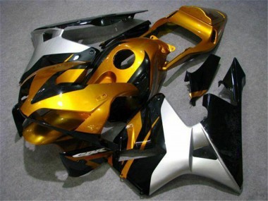 2003-2004 Honda CBR600RR Motorcycle Fairing - Silver Gold Glossy Black UK