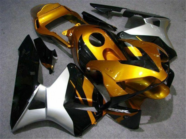 2003-2004 Honda CBR600RR Motorcycle Fairing - Silver Gold Glossy Black UK