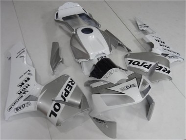2003-2004 Honda CBR600RR Motorcycle Fairing - White Silver Black Repsol UK