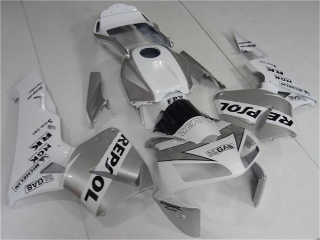 2003-2004 Honda CBR600RR Motorcycle Fairing - White Silver Black Repsol UK