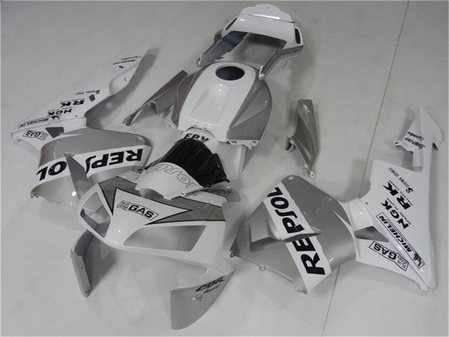 2003-2004 Honda CBR600RR Motorcycle Fairing - White Silver Black Repsol UK