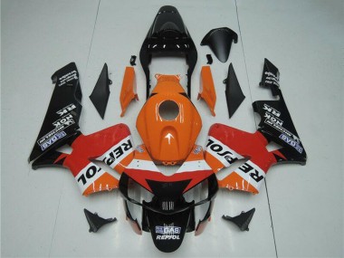 2003-2004 Honda CBR600RR Motorcycle Fairing Kits - Orange White Red Glossy Black Repsol UK