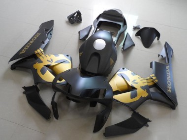 2003-2004 Honda CBR600RR Motorcycle Fairings - Matte Black Gold UK