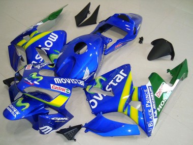 2003-2004 Honda CBR600RR Motorcycle Fairing - Blue Yellow Green MoviStar UK