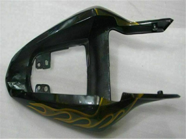 2003-2004 Suzuki GSXR 1000 Motorcycle Fairings - Glossy Black Gold Flame UK