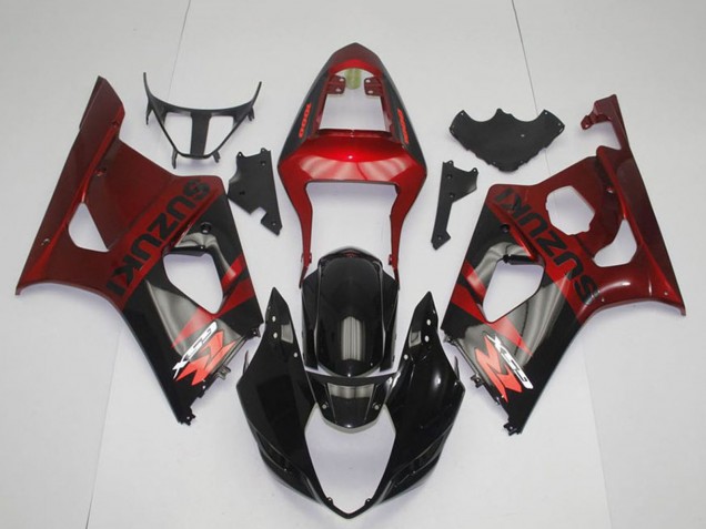 2003-2004 Suzuki GSXR 1000 Motorcycle Fairing - Red Glossy Black UK