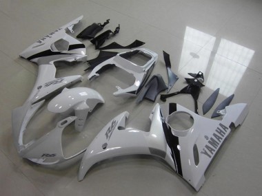 2003-2004 Yamaha YZF R6 Motorcycle Fairing Kits - White Glossy Black UK