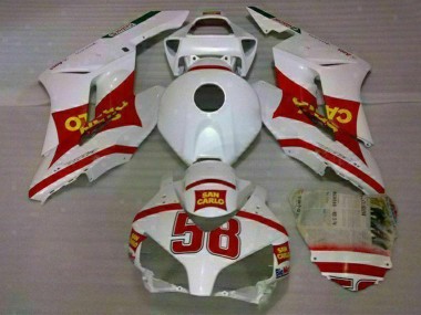 2004-2005 Honda CBR1000RR Motorcycle Fairings - White Red Yellow San Carlo 58 UK