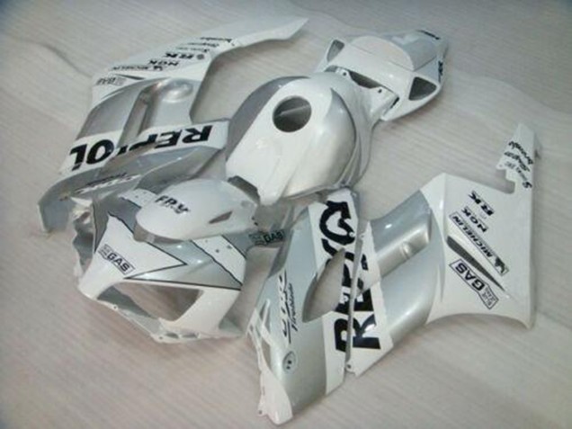 2004-2005 Honda CBR1000RR Motorcycle Fairing - White Silver Black Repsol UK