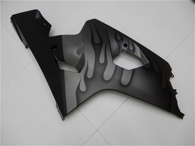 2004-2005 Suzuki GSXR 600/750 Motorcycle Fairings - Grey Black Flame UK