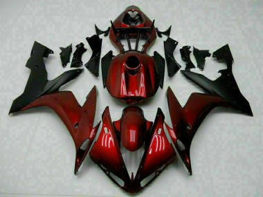 2004-2006 Yamaha YZF R1 Motorcycle Fairings - Maroon Red Matte Black UK
