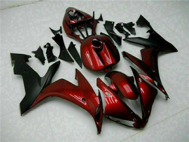 2004-2006 Yamaha YZF R1 Motorcycle Fairings - Maroon Red Matte Black UK