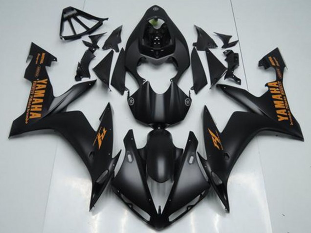 2004-2006 Yamaha YZF R1 Motorcycle Fairings - Matte Black Orange UK
