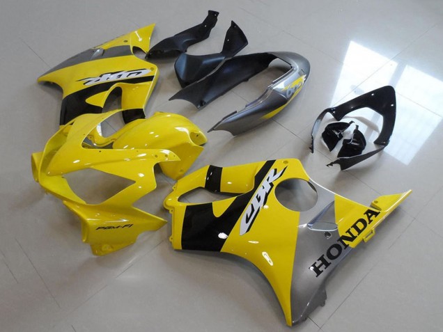2004-2007 Honda CBR600 F4i Motorcycle Fairings - Yellow Silver Glossy Black UK