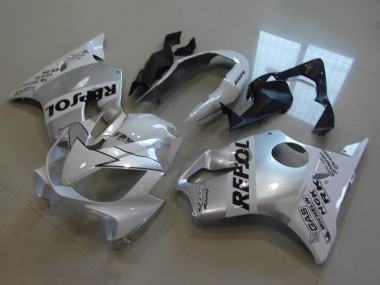 2004-2007 Honda CBR600 F4i Motorcycle Fairings - White Silver Black Repsol UK