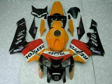 2005-2006 Honda CBR600RR Motorcycle Fairings - Orange White Red Black Repsol UK