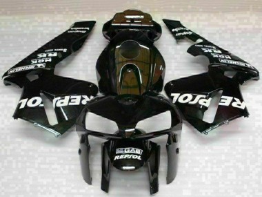 2005-2006 Honda CBR600RR Motorcycle Fairings - Black Repsol UK
