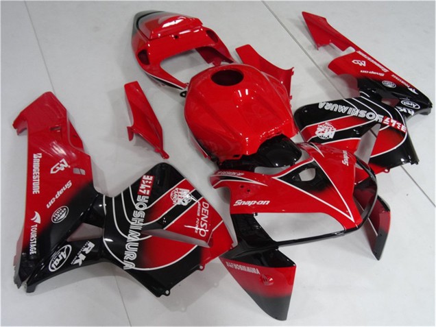 2005-2006 Honda CBR600RR Motorcycle Fairings Kit - Red Black UK