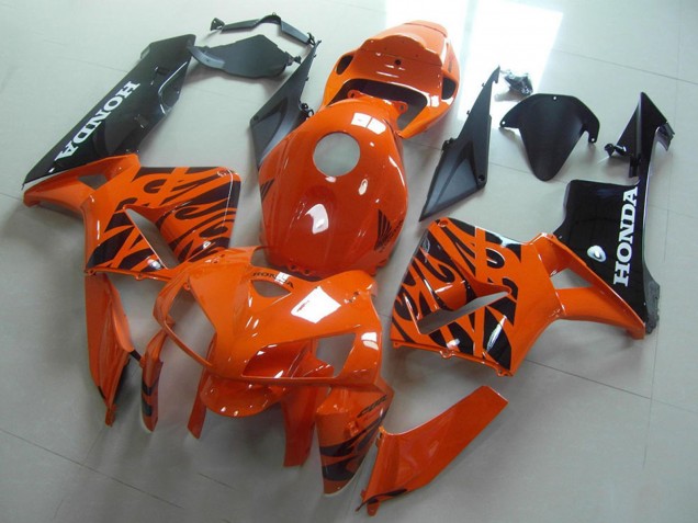 2005-2006 Honda CBR600RR Motorcycle Fairings - Orange Black Flame UK
