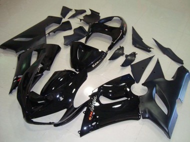 2005-2006 Kawasaki ZX6R Motorcycle Fairings - Glossy Black Matte Black Silver Red UK
