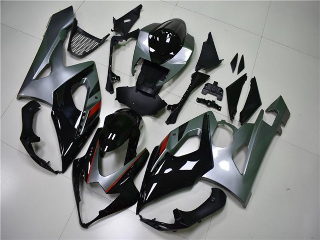 2005-2006 Suzuki GSXR 1000 Motorcycle Fairing - Glossy Black Silver UK
