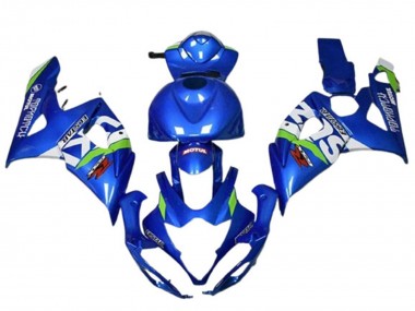 2005-2006 Suzuki GSXR 1000 Motorcycle Fairings - Blue Green White Motul UK