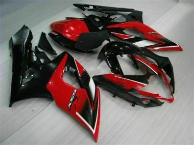 2005-2006 Suzuki GSXR 1000 Motorcycle Fairings - Red Glossy Black Matte Black UK