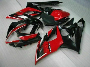 2005-2006 Suzuki GSXR 1000 Motorcycle Fairings - Red Glossy Black Matte Black UK