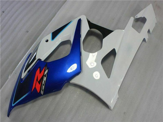 2005-2006 Suzuki GSXR 1000 Motorcycle Fairing Kits - White Blue Glossy Black UK