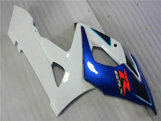 2005-2006 Suzuki GSXR 1000 Motorcycle Fairing Kits - White Blue Glossy Black UK