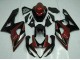 2005-2006 Suzuki GSXR 1000 Motorcycle Fairings - Red Silver Glossy Black UK
