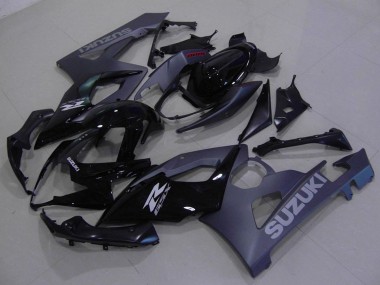 2005-2006 Suzuki GSXR 1000 Motorcycle Fairings Kit - Glossy Black Matte Black UK