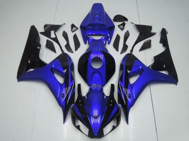2006-2007 Honda CBR1000RR Motorcycle Fairing Kits - Blue Glossy Black UK