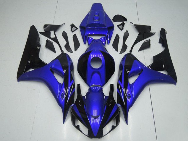 2006-2007 Honda CBR1000RR Motorcycle Fairing Kits - Blue Glossy Black UK