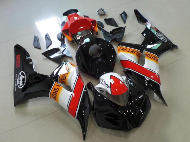 2006-2007 Honda CBR1000RR Motorcycle Fairings - Red White Orange Glossy Black Racing UK