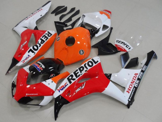 2006-2007 Honda CBR1000RR Motorcycle Fairing - Orange White Red Glossy Black Repsol HRC UK