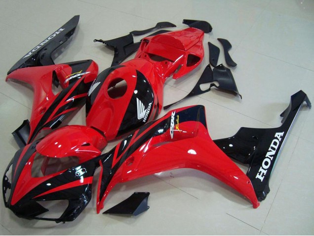 2006-2007 Honda CBR1000RR Motorcycle Fairing Kits - Red Glossy Black UK