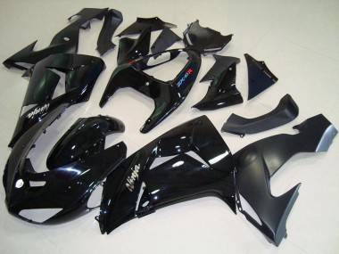 2006-2007 Kawasaki ZX10R Motorcycle Fairings - Glossy Black Matte Black White Ninja UK